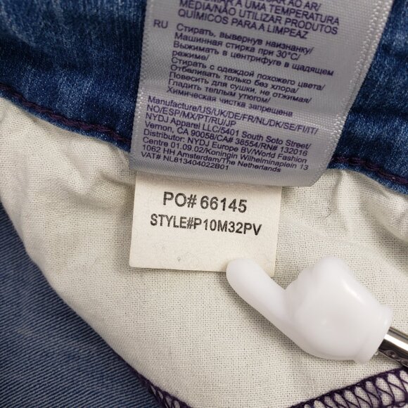 NYDJ 2P Lift Tuck Crochet Hem All Over Stretch Womens Doilie Ankle Jeans Pants - Picture 8 of 16